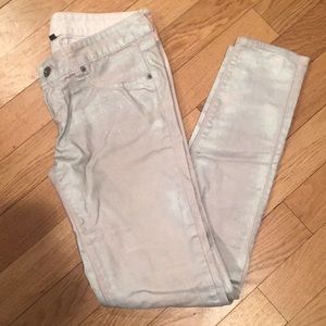 Carmar silver holographic jeans